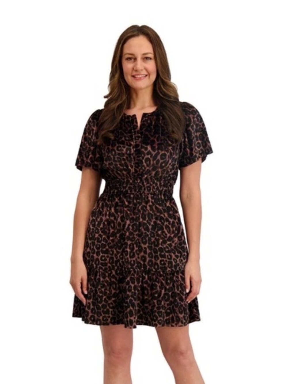 French Connection Leopard Print dress size large